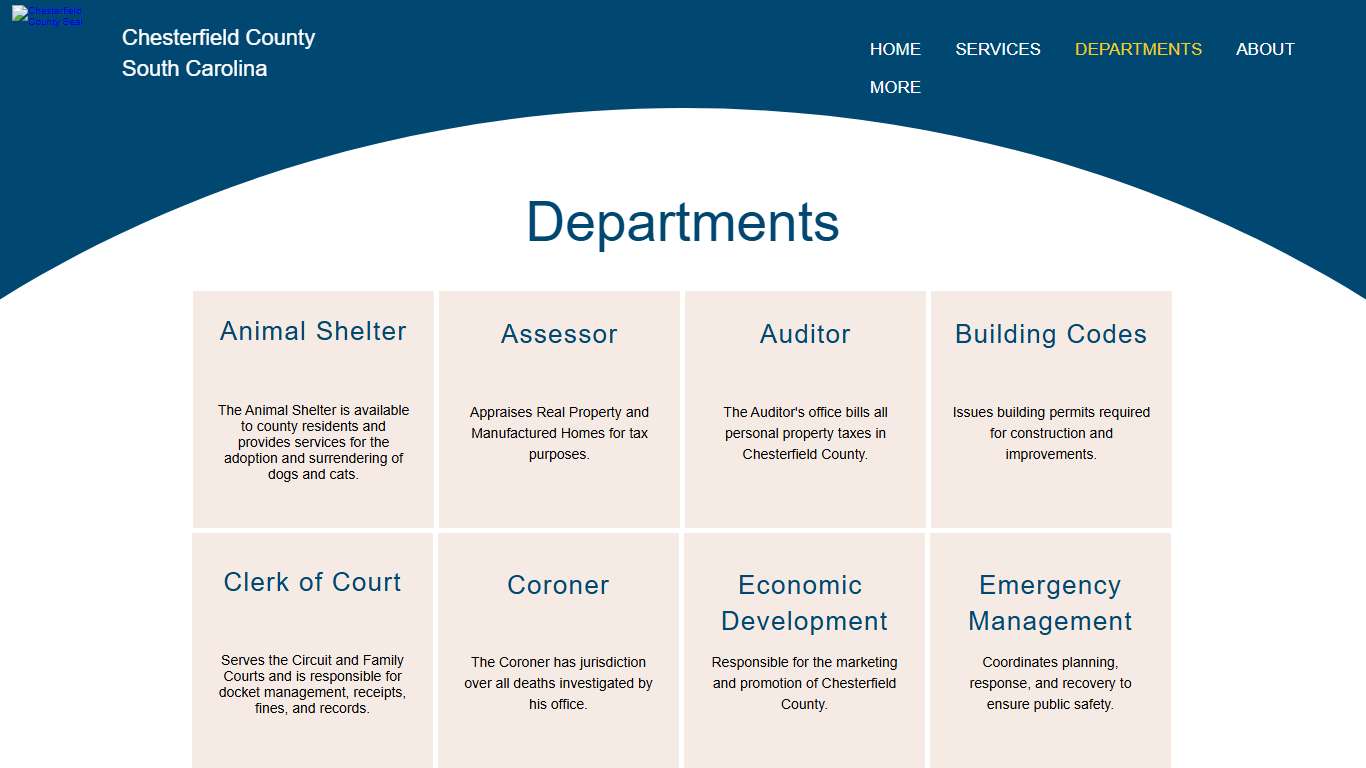 DEPARTMENTS | ChesterfieldCounty